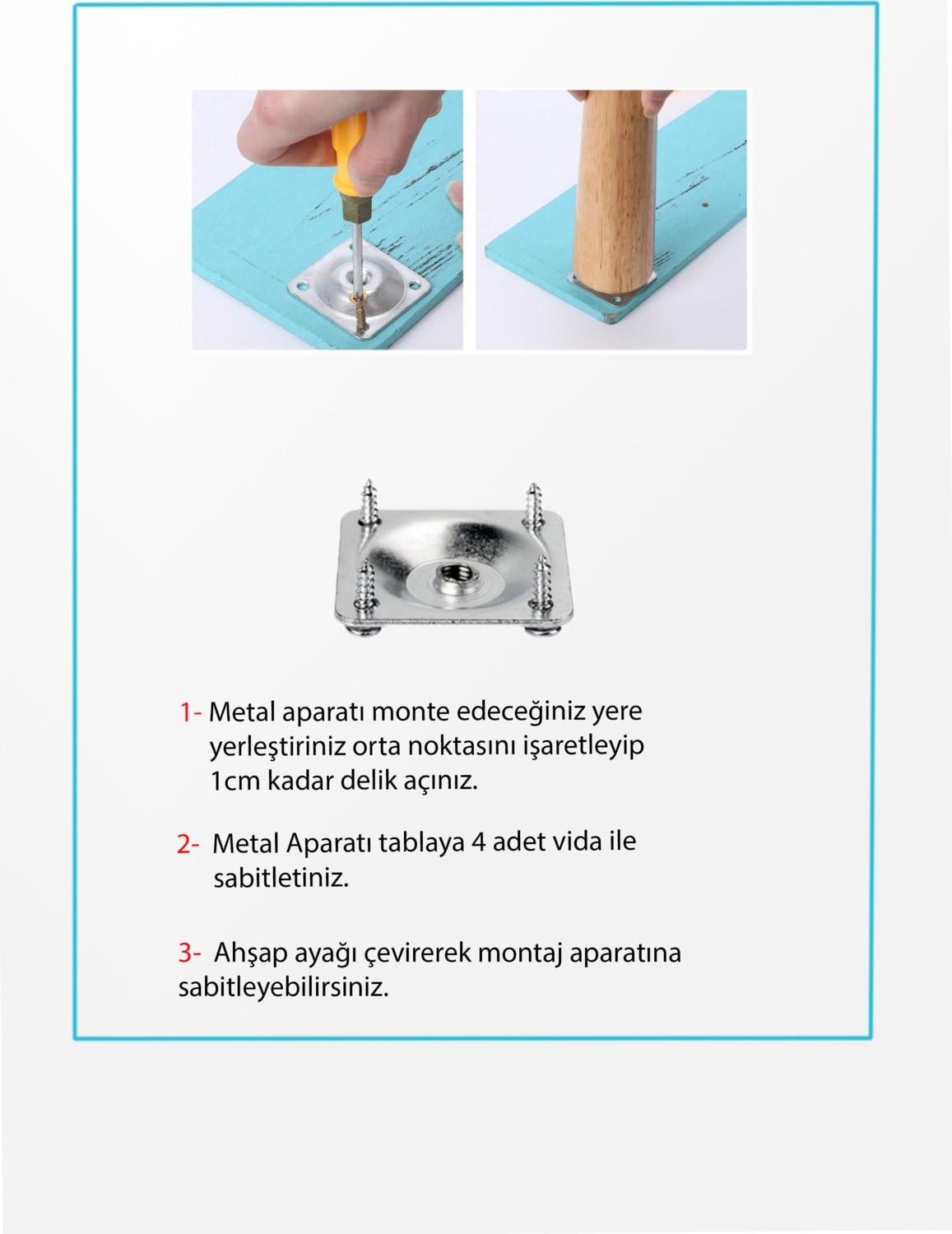 Koltuk Ayağı - Baza Ayağı - Ahşap Piramit Ayak 8'li-Set