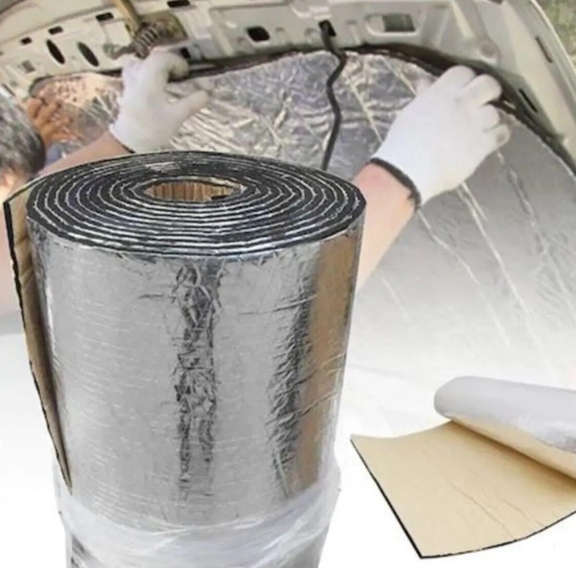 Folyolu Kauçuk Sünger 15CMX10METRE 6mm Yapışkanlı Araç Oto Ses Isı Yalıtım Bandı