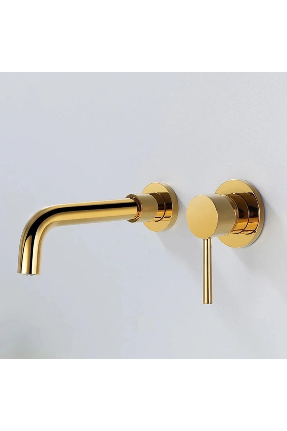 Duvardan Ankastre Lavabo Bataryası Altın Gold