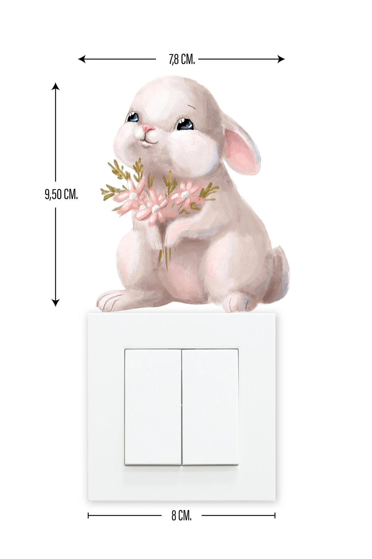 Renkli Çizim Şirin Hayvanlar Çocuk Odası Priz Sticker Duvar Anahtar Çerçeve Süsü