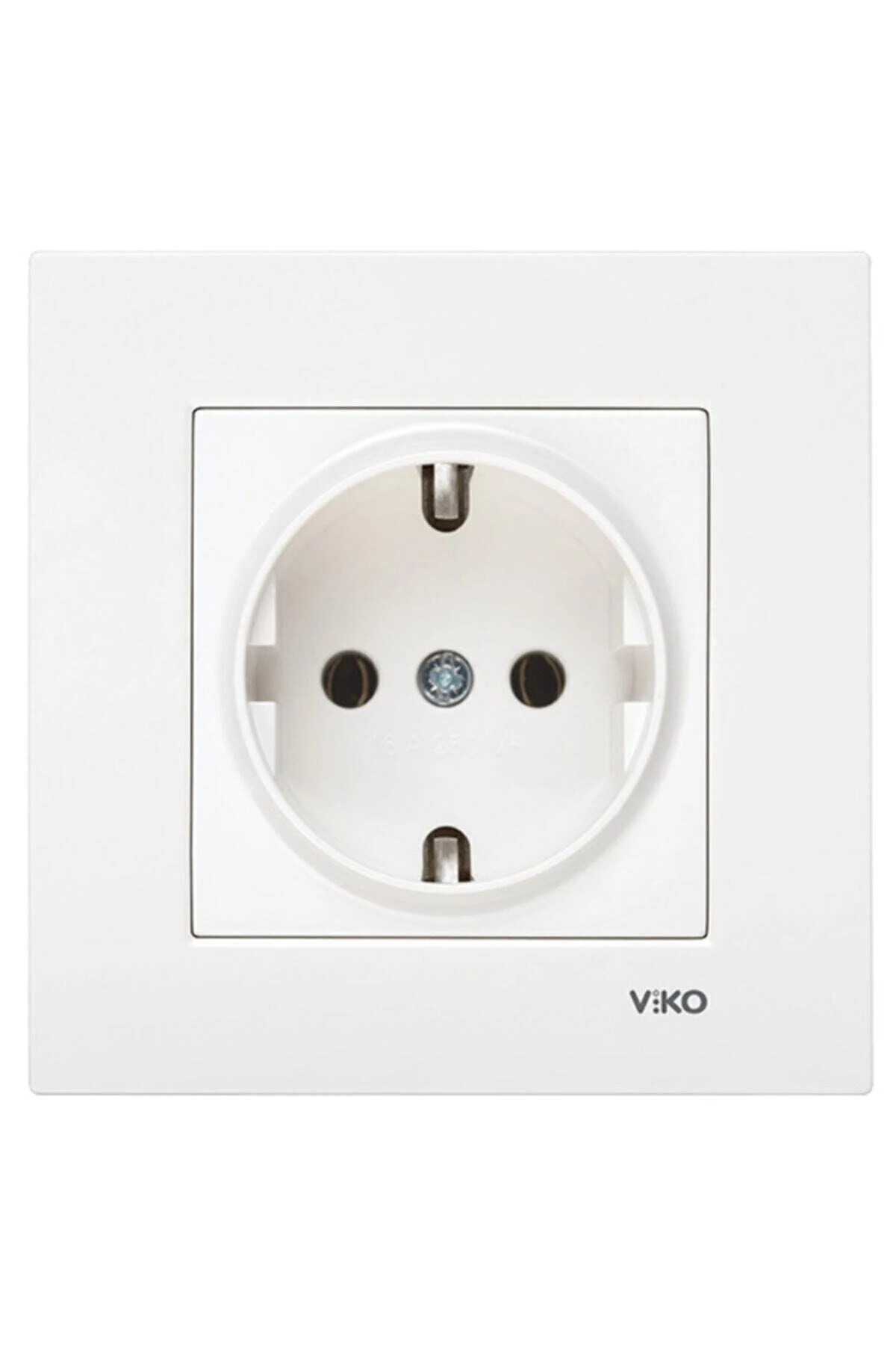 Karre Topraklı Priz - Beyaz - 90967008 (Çerçeveli)