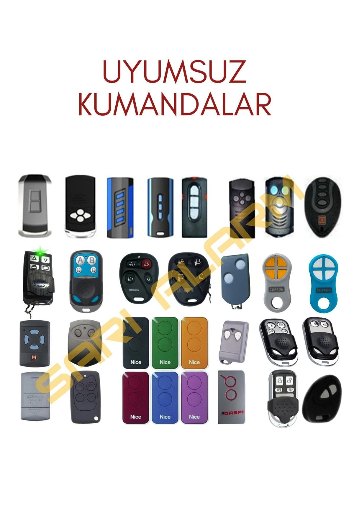 Rolling (NİCE, BFT, HİLAND VB) Olabilen Fıx Akıllı Kumanda Garaj Kepenk Bariyer Kumandası