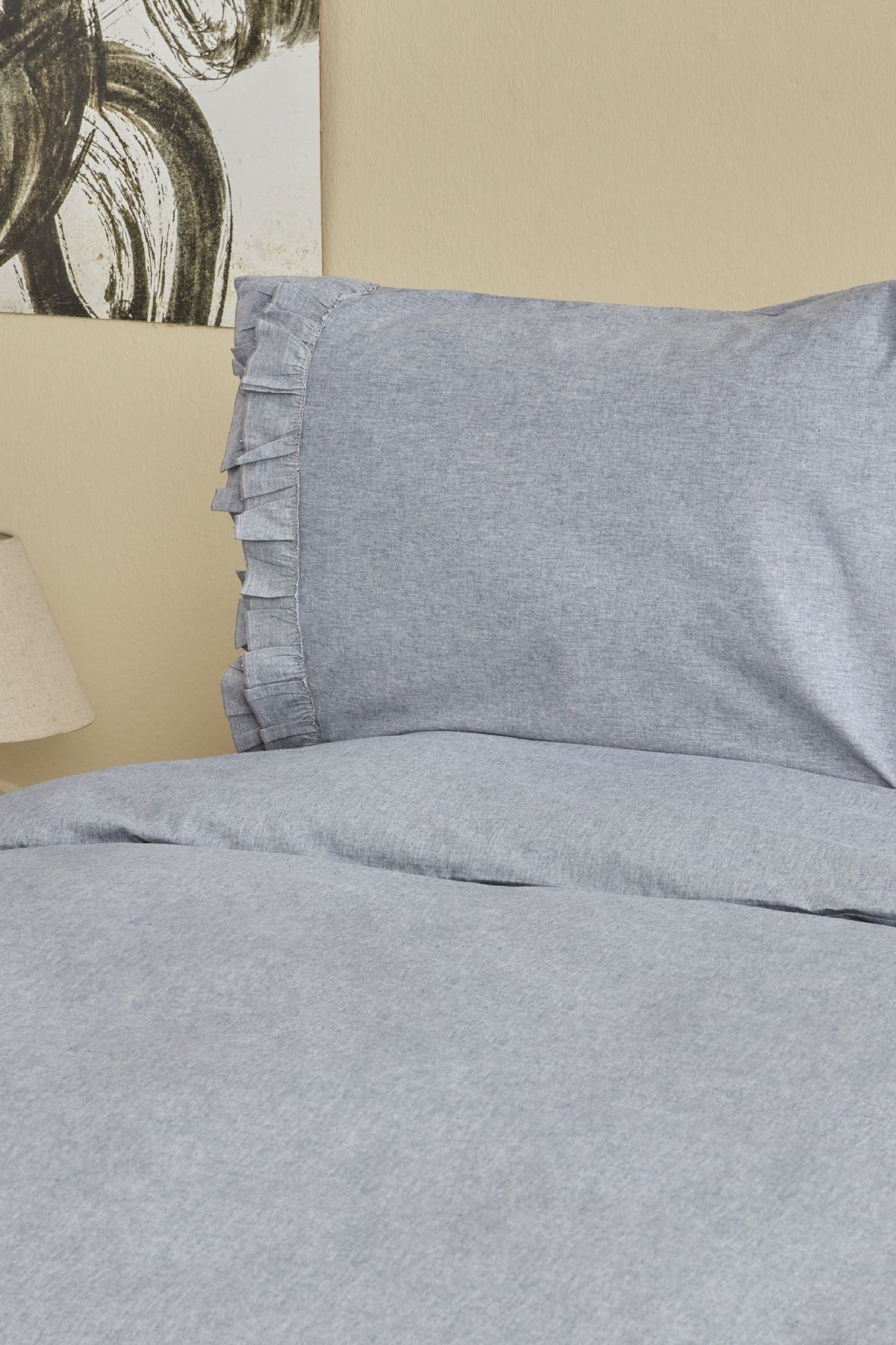 Denim Azur Çift Kişilik Nevresim Seti Mavi