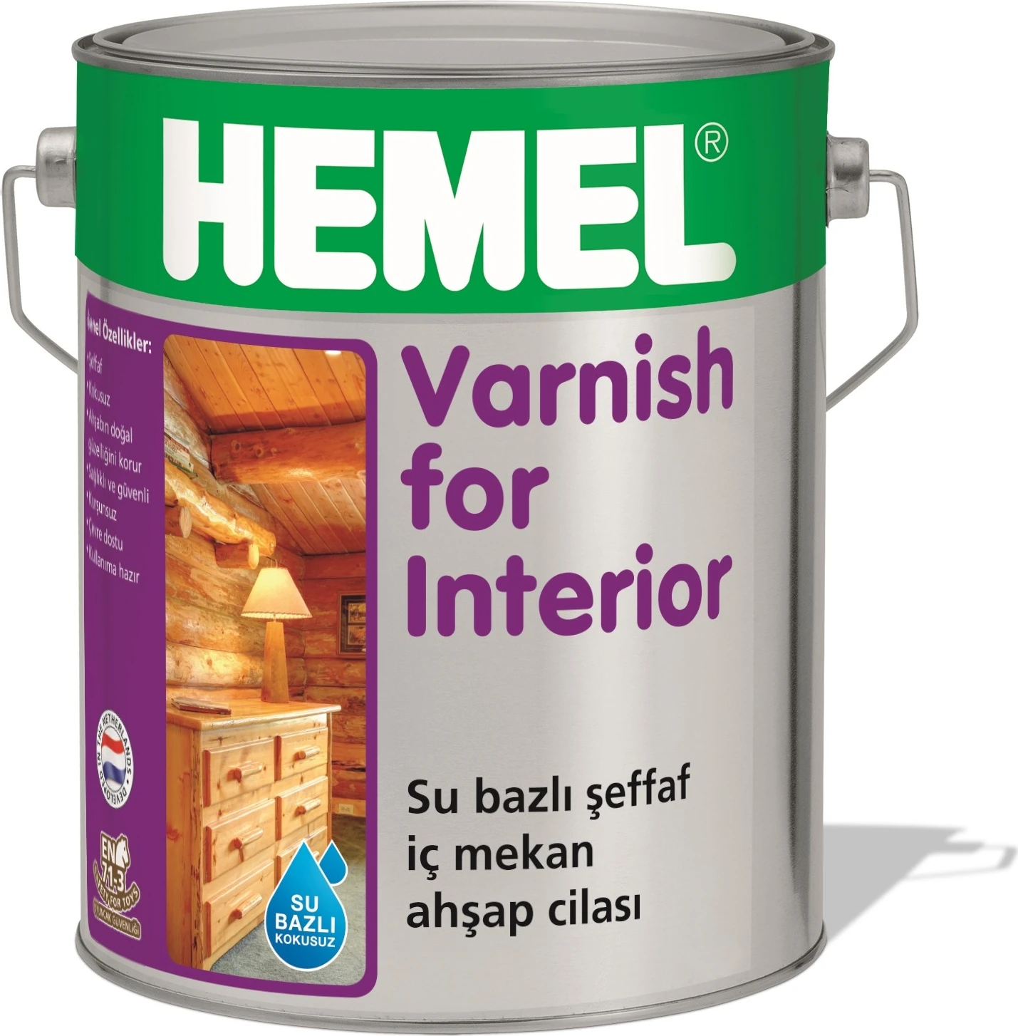Varnish For İnterior 2.5 Lt Su Bazlı Şeffaf İç Mekan Ahşap Cilası