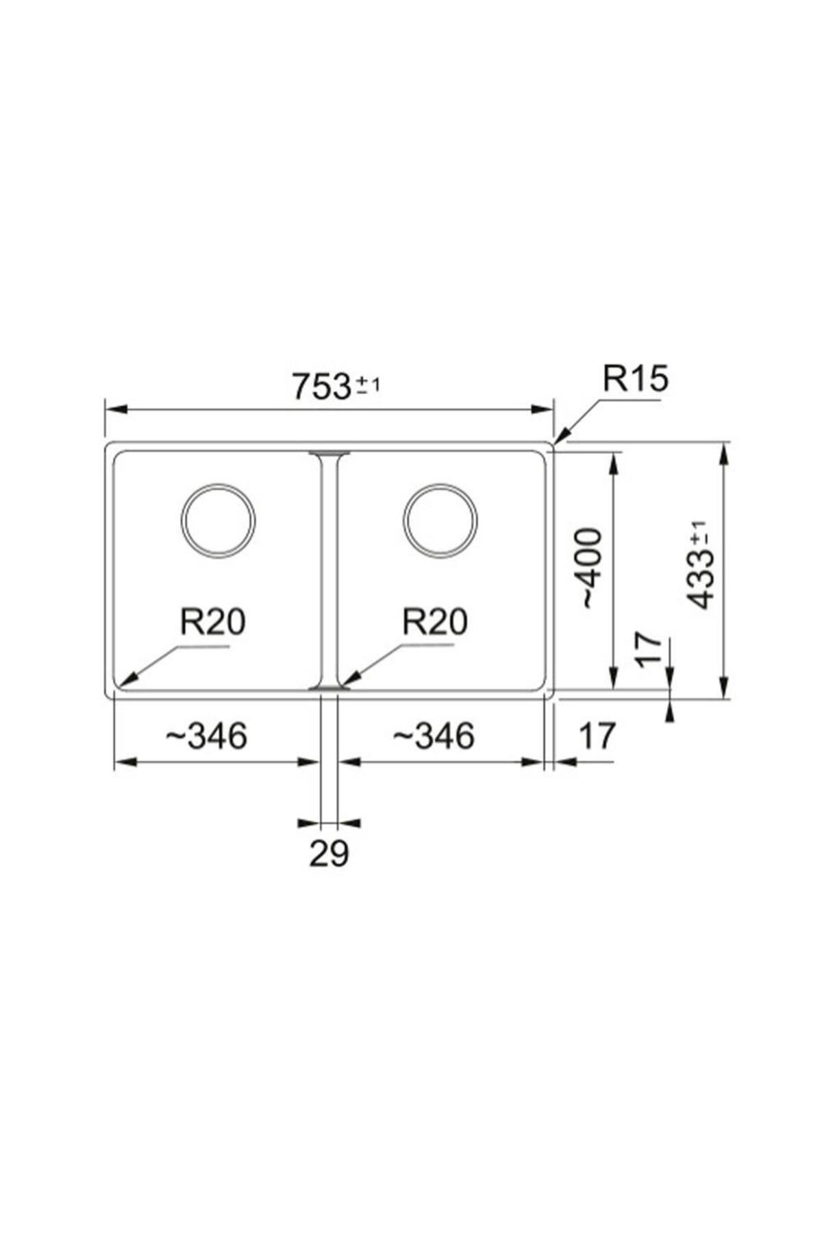 MARİS MRG 120-35-35 SLATE GRİ Granit Evye