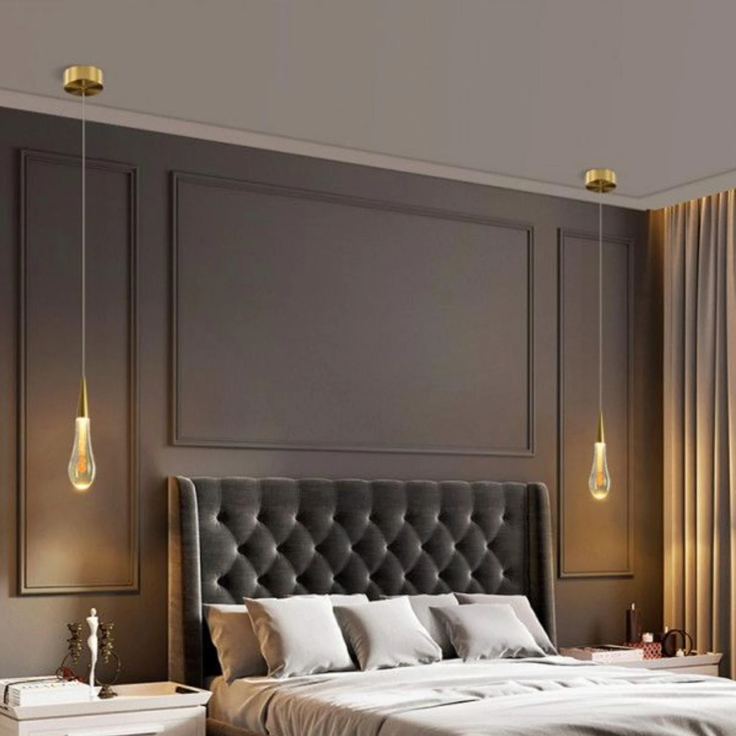 Yatak Odası Tasarımı Boyanabilir Çıta Hazır KESIM(ANKA161)