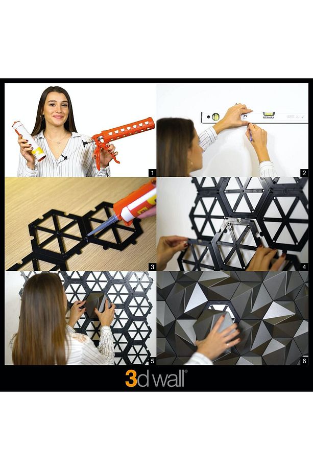 3 Boyutlu Dekoratif Duvar Paneli (-VİZON-) (1M2)