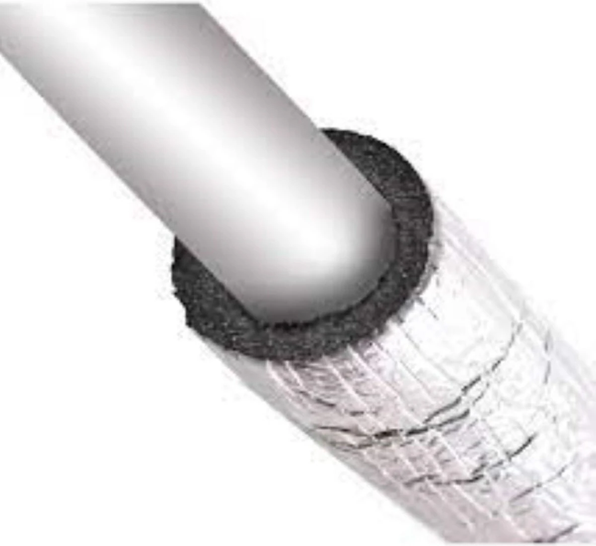 42/10 mm Polietilen Alüminyum Folyolu Izole Boru 4 Metre (2 Metre 2 Adet)