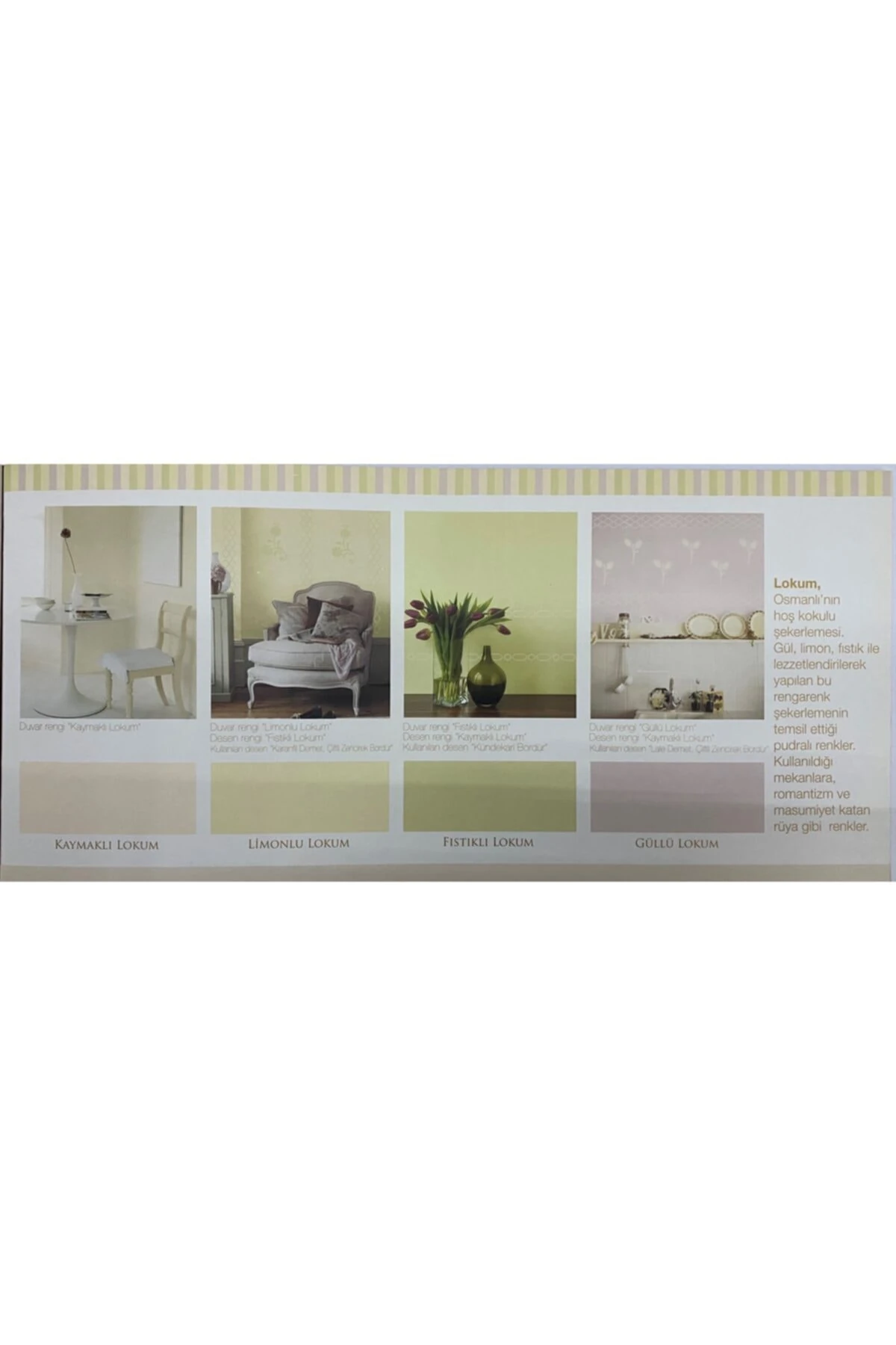 Osmanlı Renkleri Silikonlu Iç Cephe Boyası 250 Gr, 125ml Fıstıklı Lokum Rengi