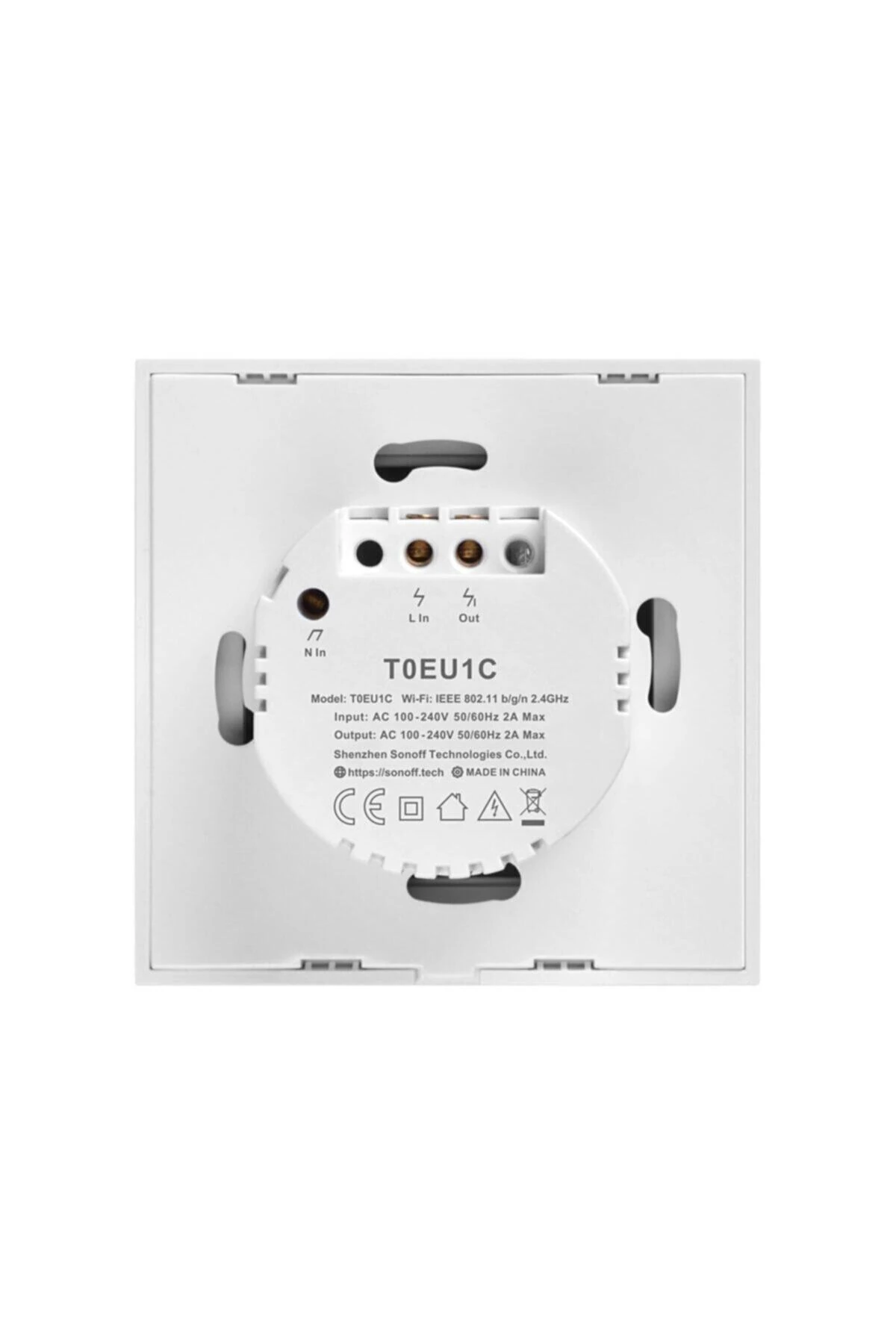 2 Yıl T0eu1c 1 Kanallı Wifi/duvar Tipi Rf Akıllı Dokunmatik Tekli Işık Anahtarı