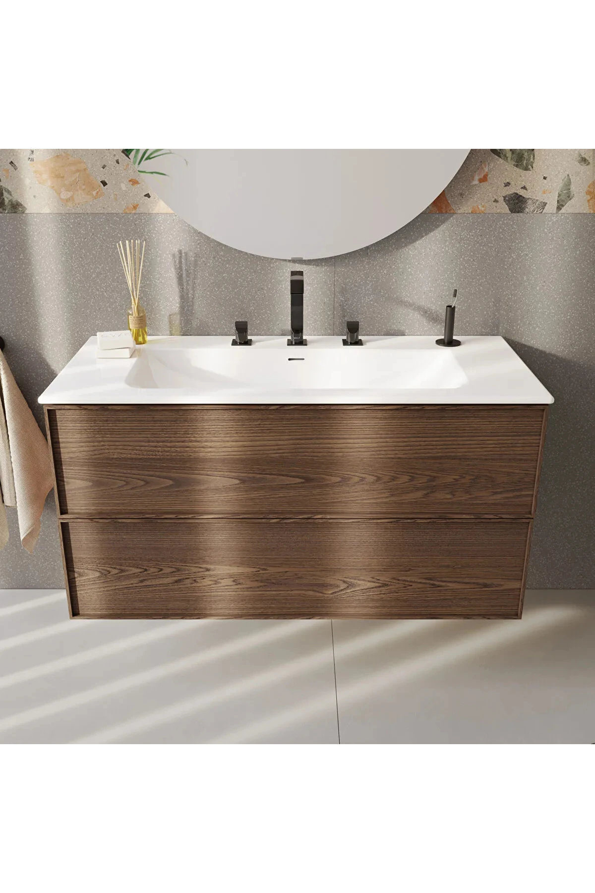 Lavabo Bataryası, Suit, 3 Delikli, Parlak Siyah, A4278439