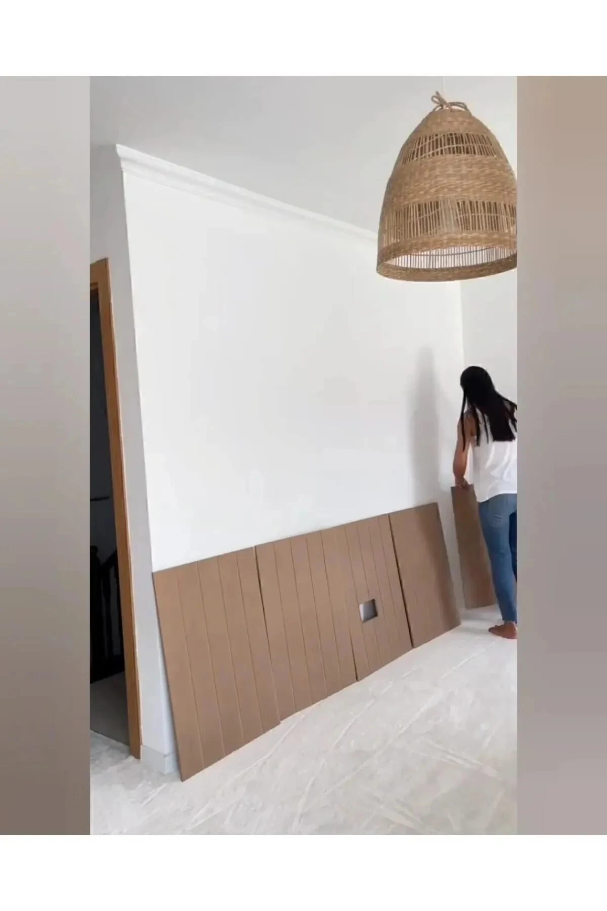 Dekoratif, Duvar Çıtası, Ahşap Duvar Paneli, Boyanabilir, Ham, (4mm) Mdf, 54x102, 3'lü Paket