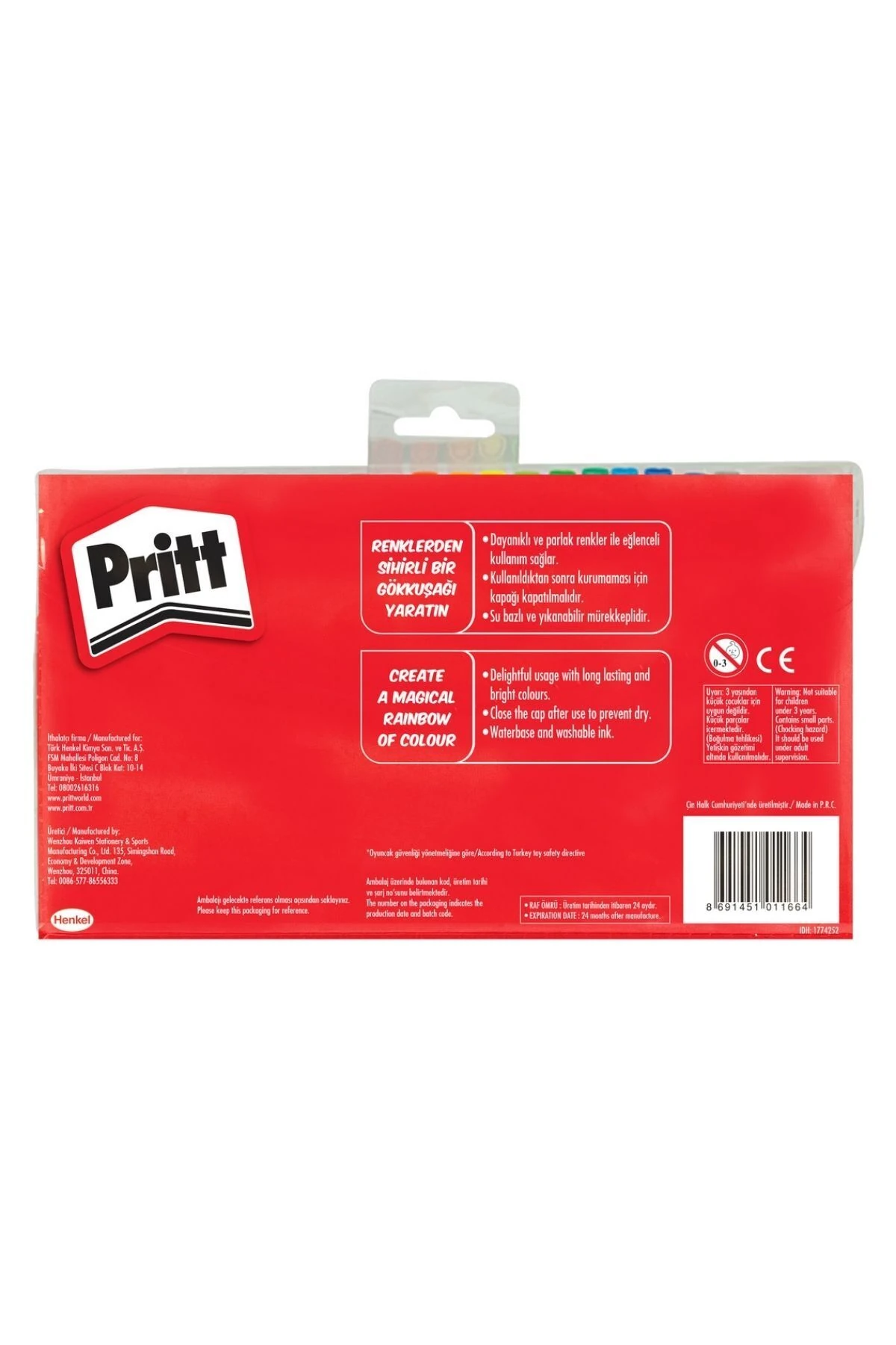 Keçeli Kalem Seti 24'lü - Yıkanabilir Ve Dayanıklı Renkler, 1. Sınıf Kalite