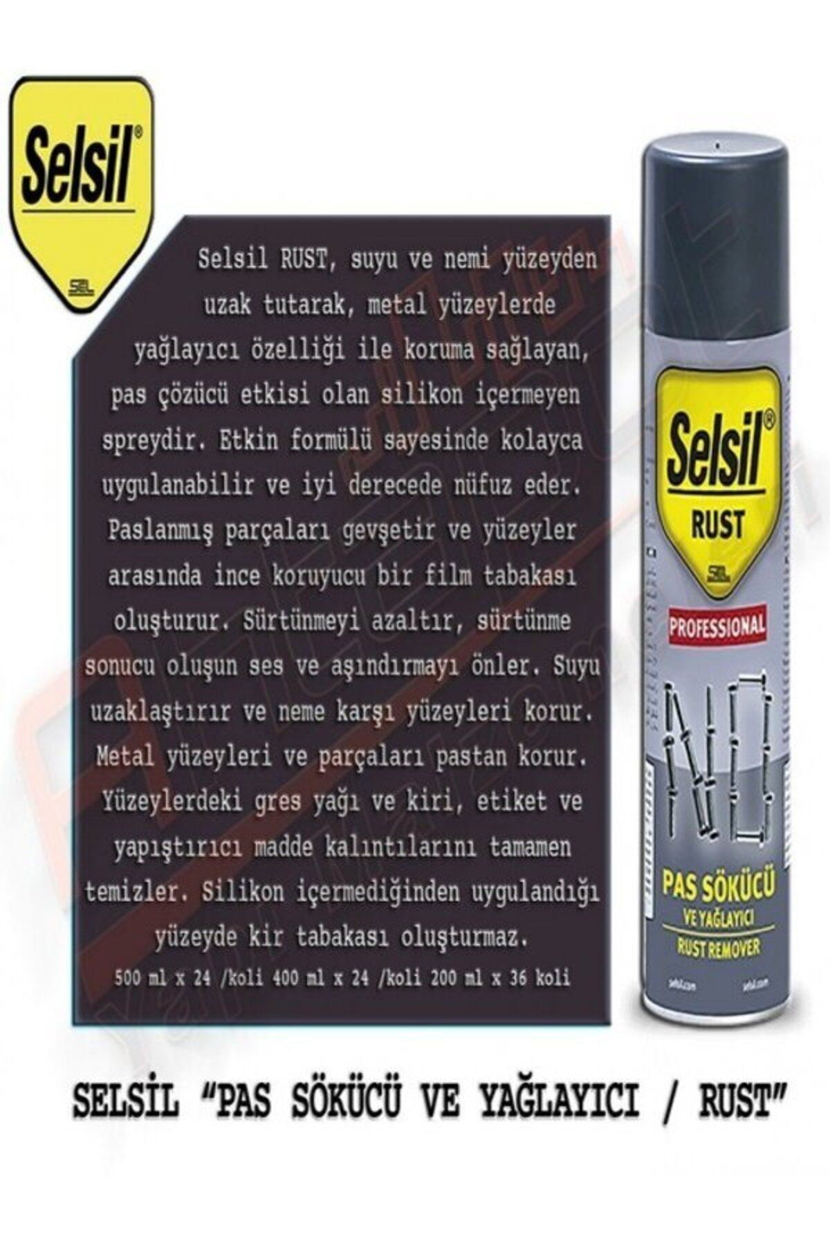 SELSİL Fren Balata Temizleme Spreyi 500 ml /Pas Sökücü Ve Yağlayıcı Sprey 400 Ml