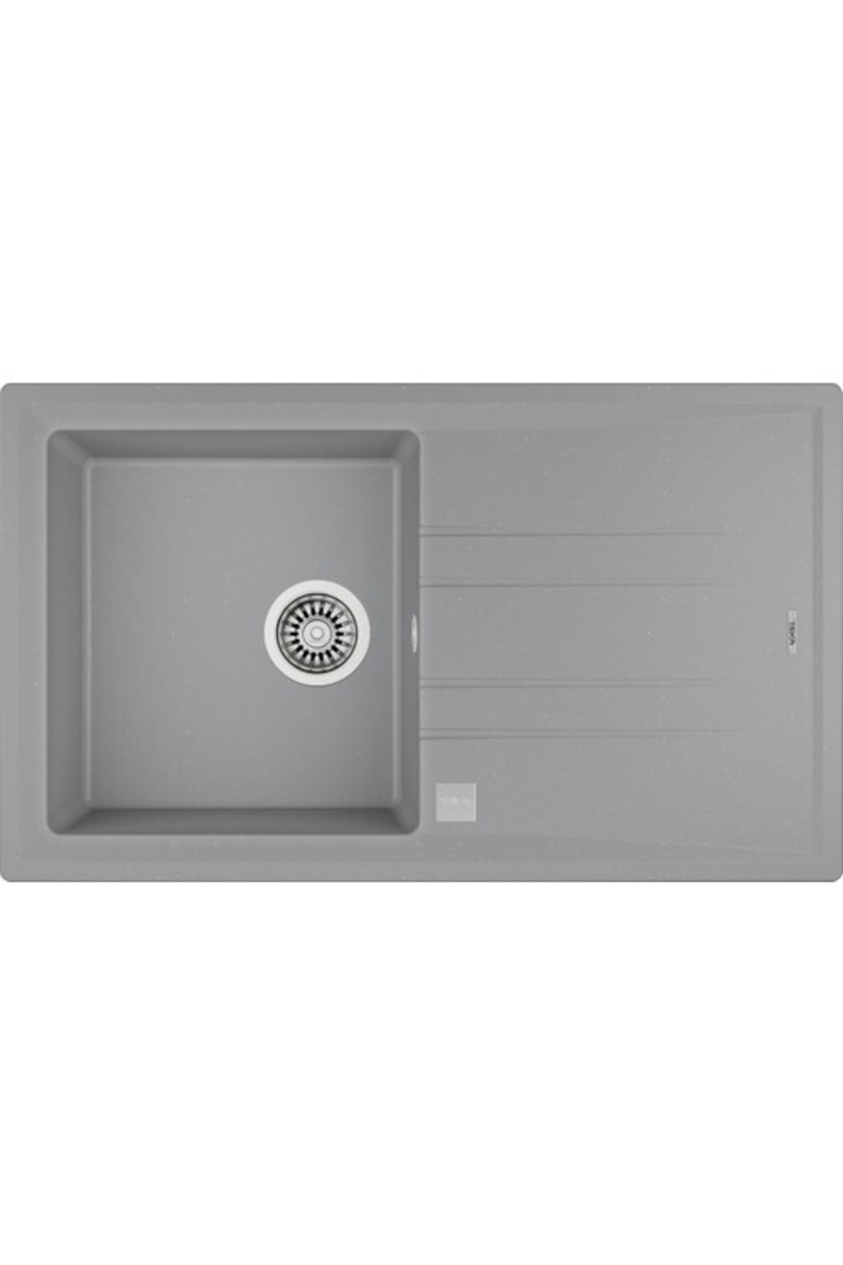 Stone 50 B-tg Metalik Gri Granit Mutfak Evyesi