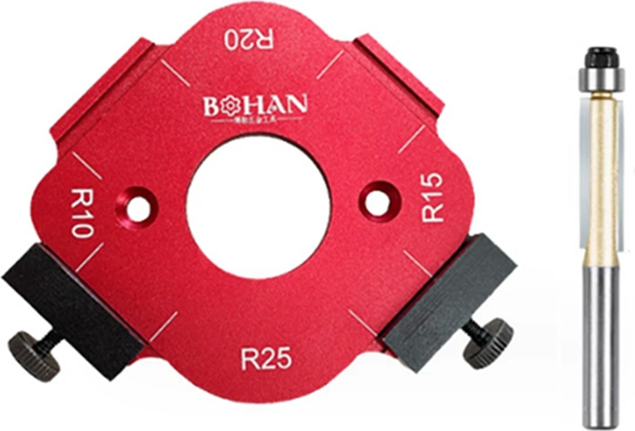 4'ü 1 Arada Ark Açısı Konumlandırma Şablonu, Yönlendirici Köşe Yarıçapı Şablonu, Köşe Yarıçapı Fikstürü Yönlendirici Şablonu, Yeniden Kullanılabilir 30-50R (Yurt Dışından)