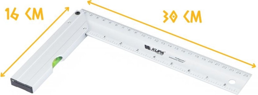 Kupa Su Terazili Alüminyum Gönye 300 Mm.