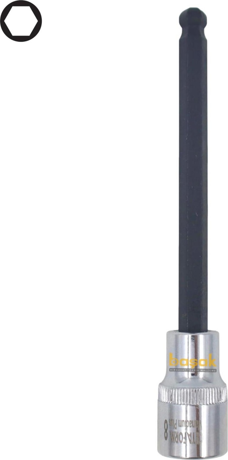 CETA FORM 1/2” 8 mm Ekstra Uzun Tip Topbaşlı Allen Uçlu Lokma C28S-HB08XL