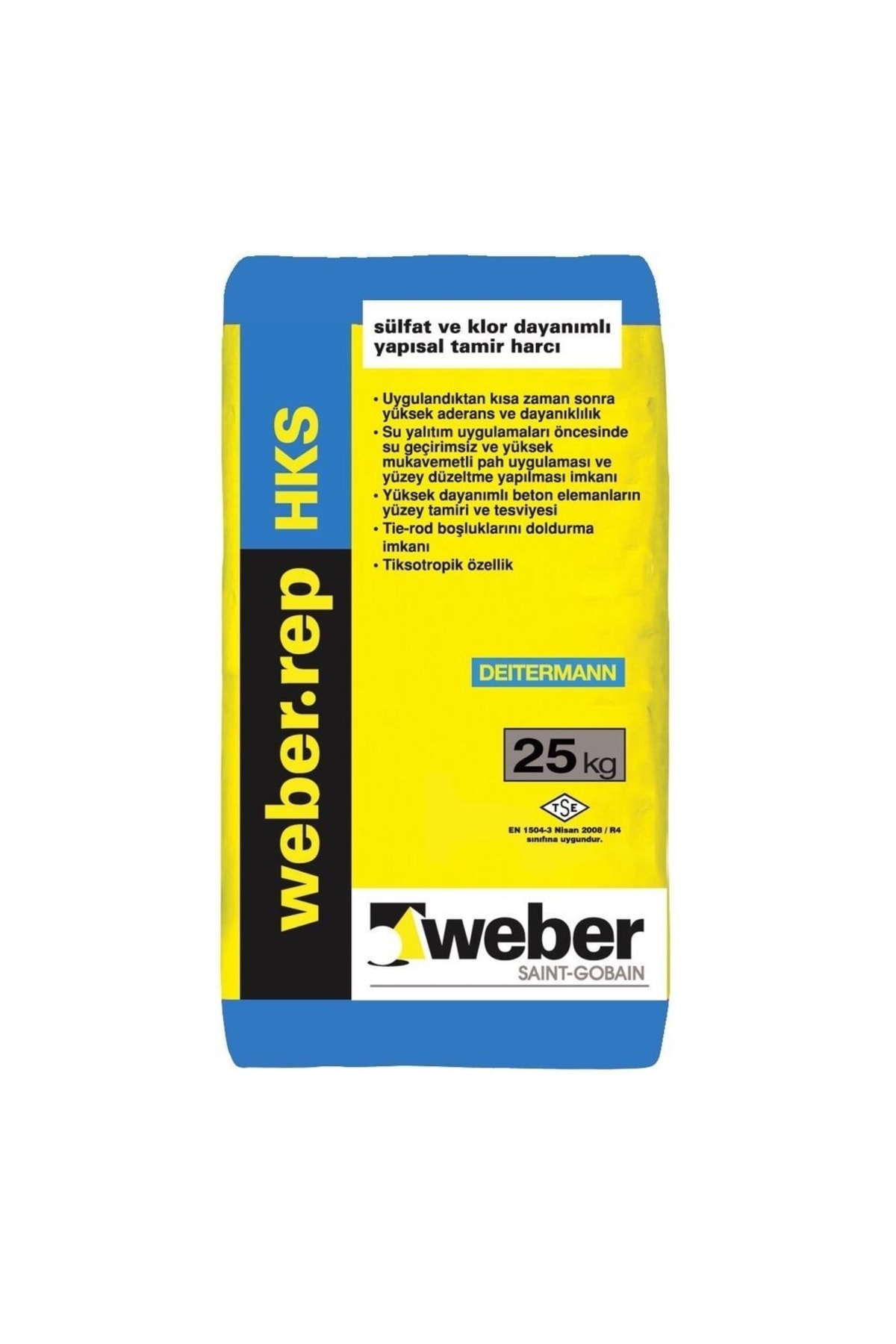 Rep Hks Elyaflı Yapısal Tamir Harcı 25 Kg( R4 Sınıfı)