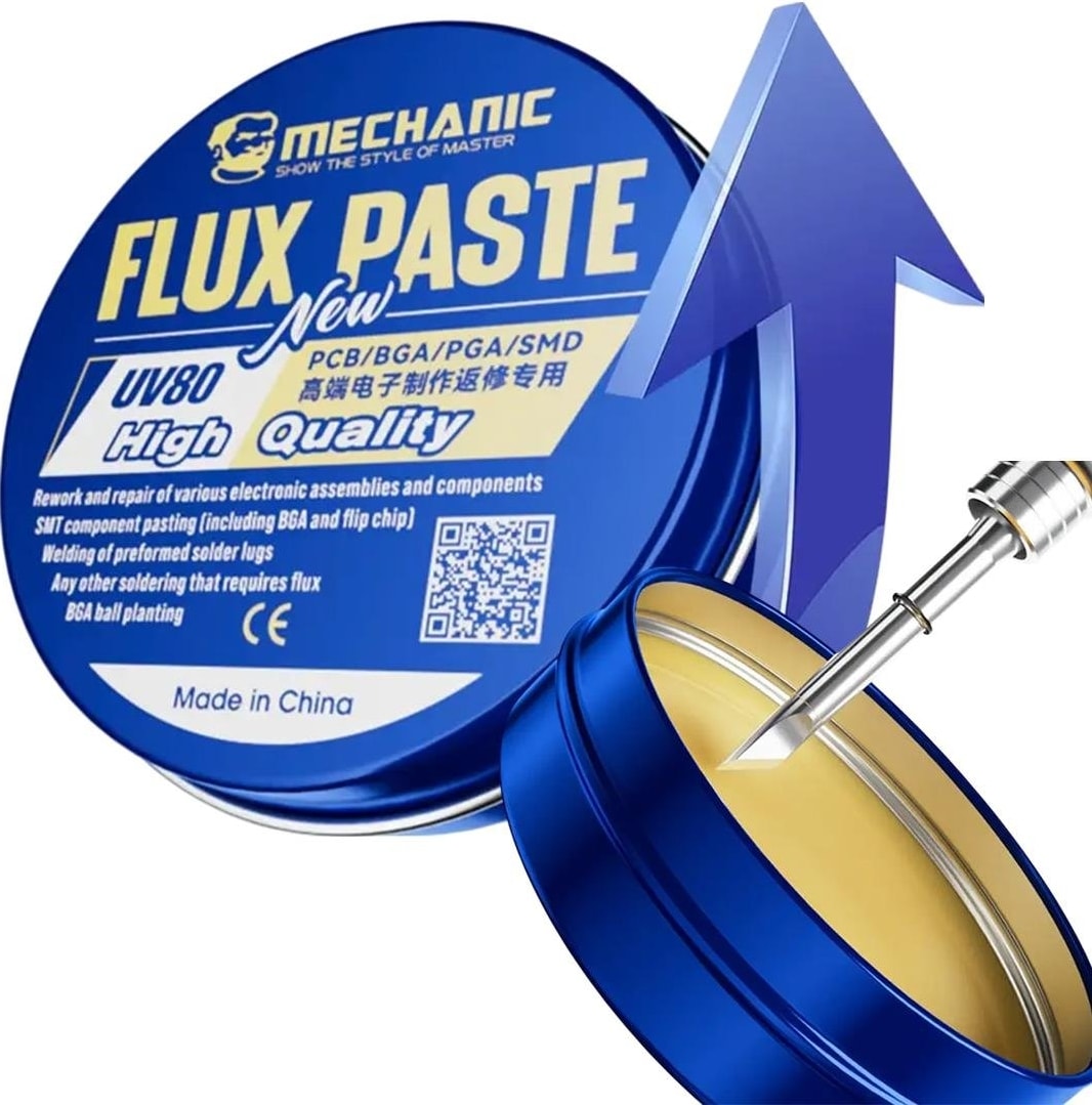 Powermaster UV50 50 Gram Lehim Flux Pastası Pcb-Bga-Pga-Smd Lehim Havya Ucu Temizleme Pastası