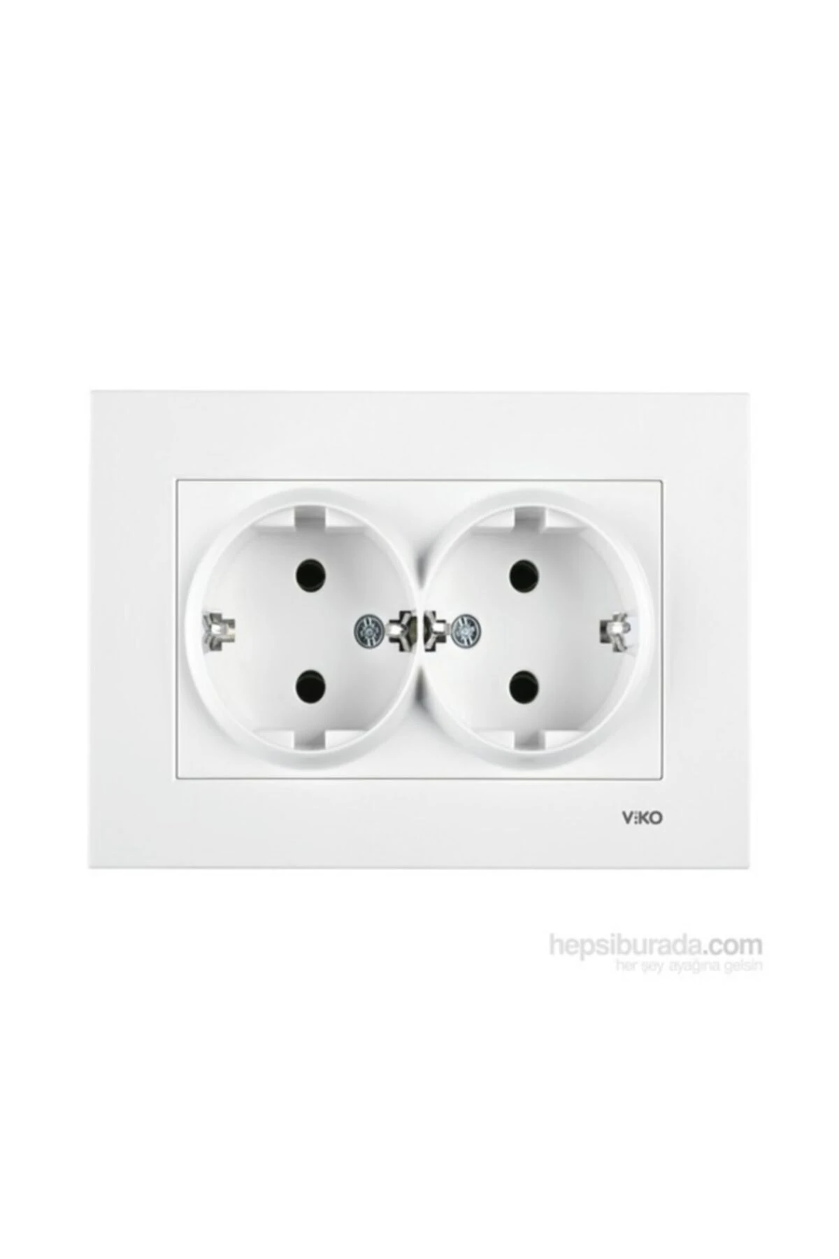 Viko Karre İkili Topraklı Priz - Beyaz