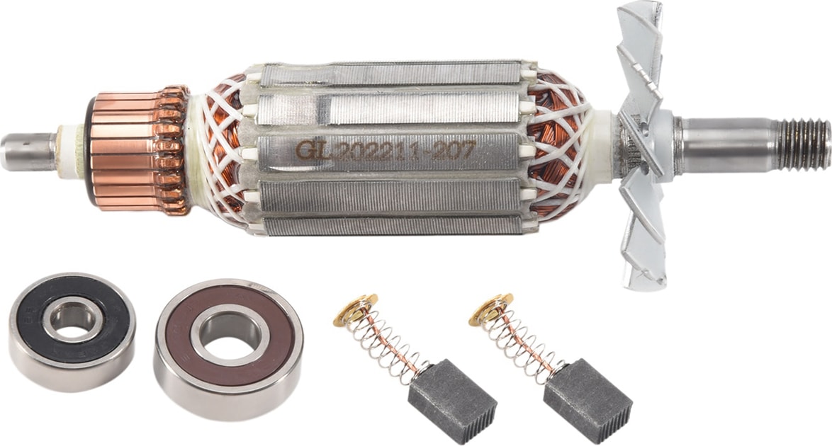 2x Tahrik Mili Elektrikli Planya Armatür Rotor, Çapa Stator Rulman Karbon Fırça Parçaları Makita N1900B 1900B (Yurt Dışından)