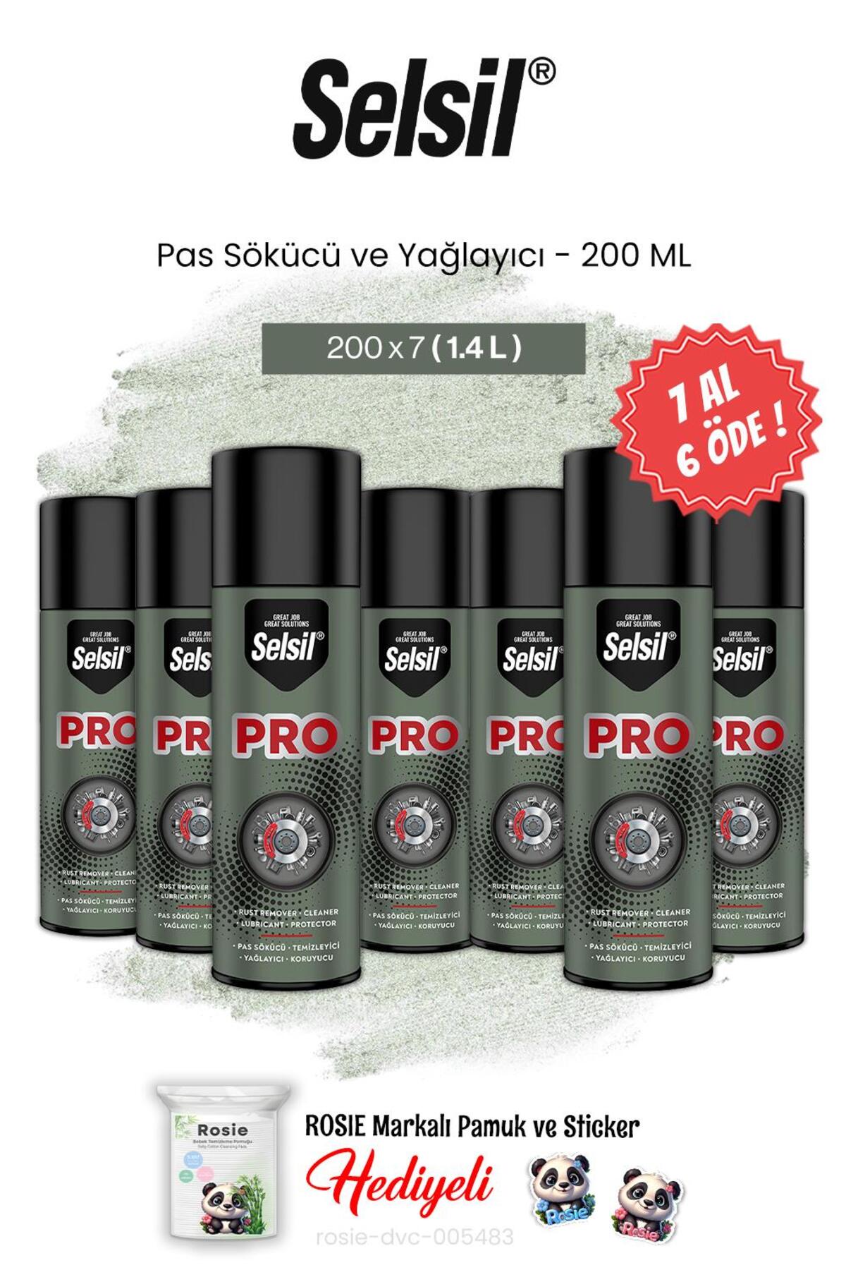 SELSİL Pas Sökücü ve Yağlayıcı 200 ML 7 AL 6 ÖDE ve rosie pamuk