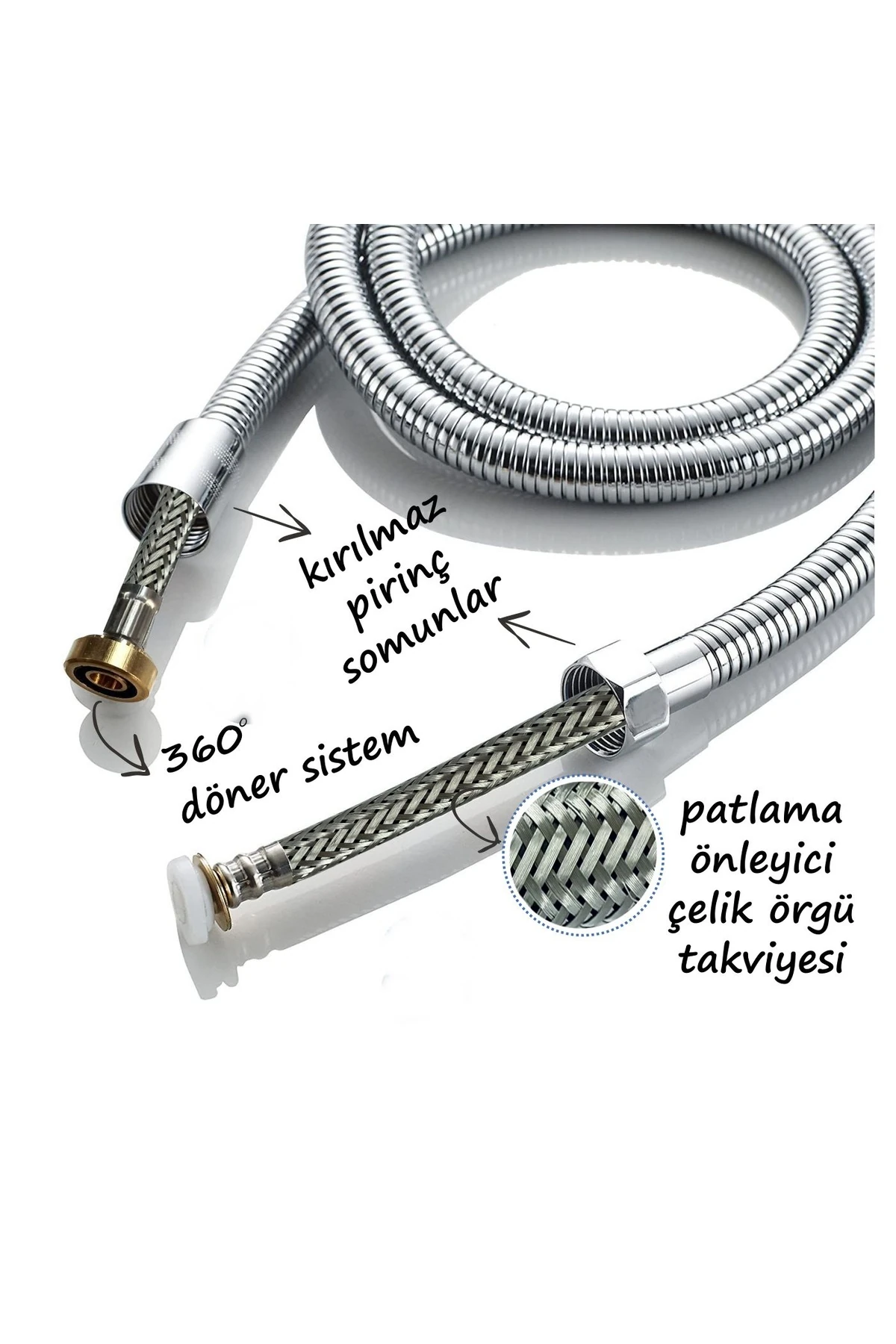 Yt265 Meriva Banyo Tepe Robot Duş Seti 3fonksiyonlu