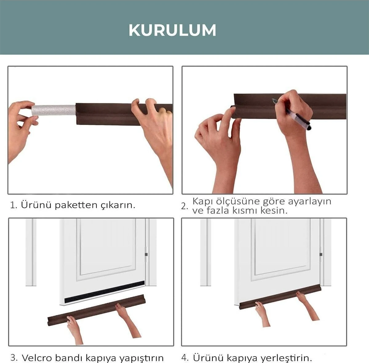 Kapı Altı Rüzgar Önleyici Isı Yalıtım Süngeri Eşik Altlığı Stoper Rüzgarlık Toz Soğuk Sünger Çelik