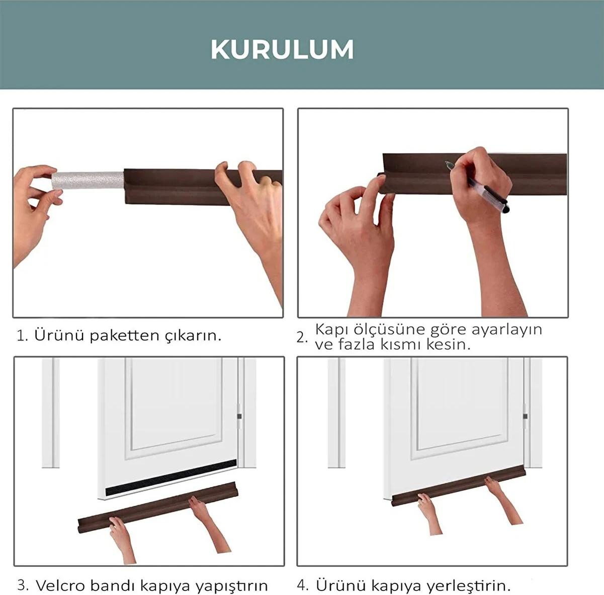 Kapı Altı Rüzgar Önleyici Isı Yalıtım Süngeri Eşik Altlığı Stoper Rüzgarlık Toz Soğuk Sünger Çelik Kapı Tek Taraflı 90 cm