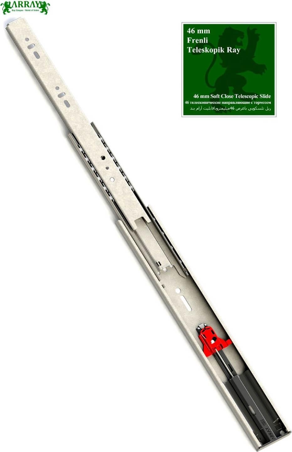 Bilyalı Frenli Teleskopik Mat Ray 46mmx55cm