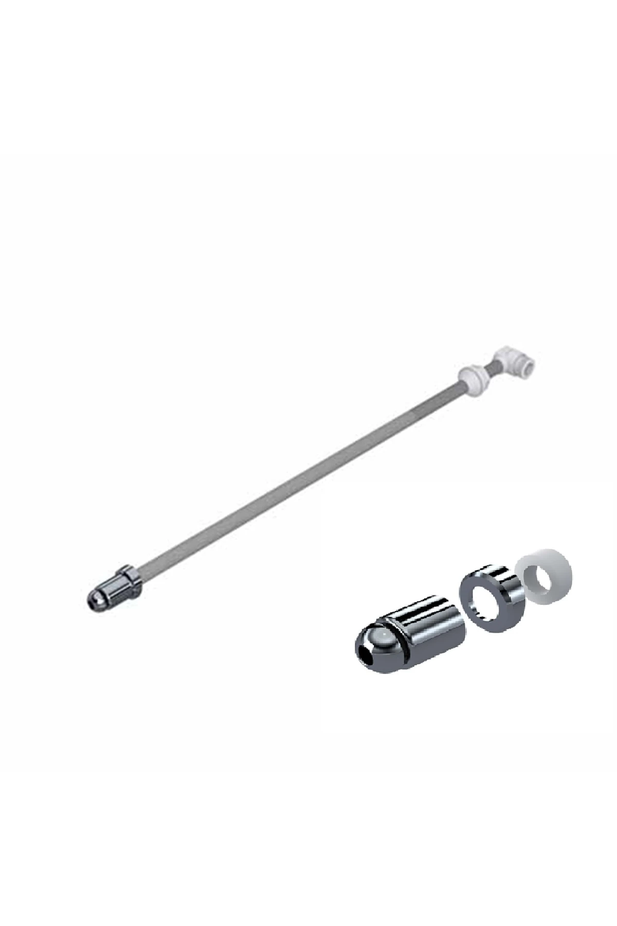 Taharet Çubuğu Borusu Krom Uçlu (KROM KAPLAMA) 290 Mm