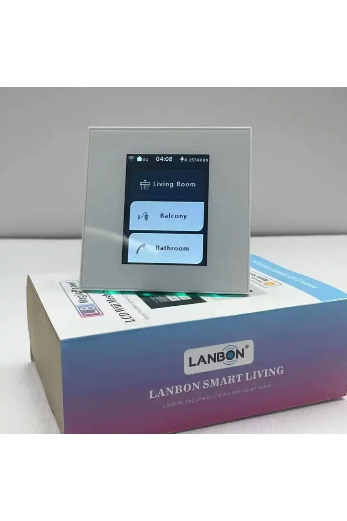 LANBON L8 LCD Akıllı Işık Anahtarı Apple HomeKit, WiFi ile, Alexa Google Home Siri Siyah