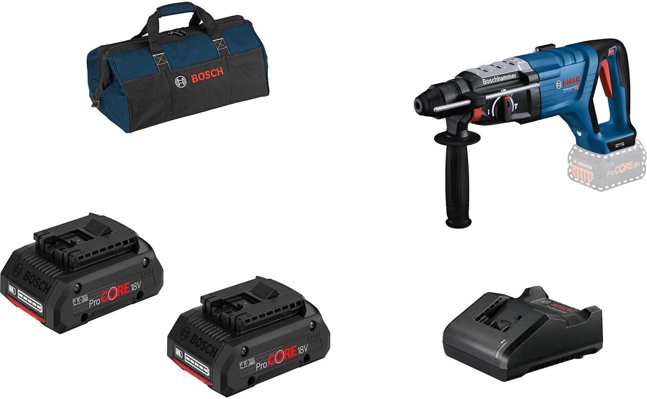 BOSCH Gbh 18V-28 D Procore 2X4.0AH Çift Akülü Kırıcı Delici