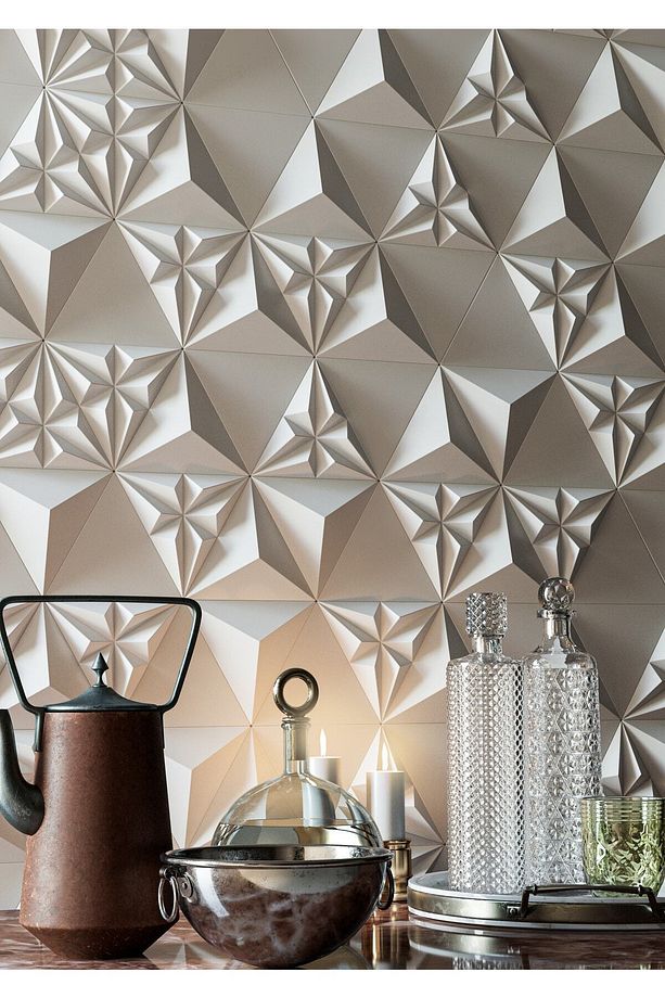 Nava 3 Boyutlu Dekoratif Duvar Paneli (-BEYAZ-) (1M2)