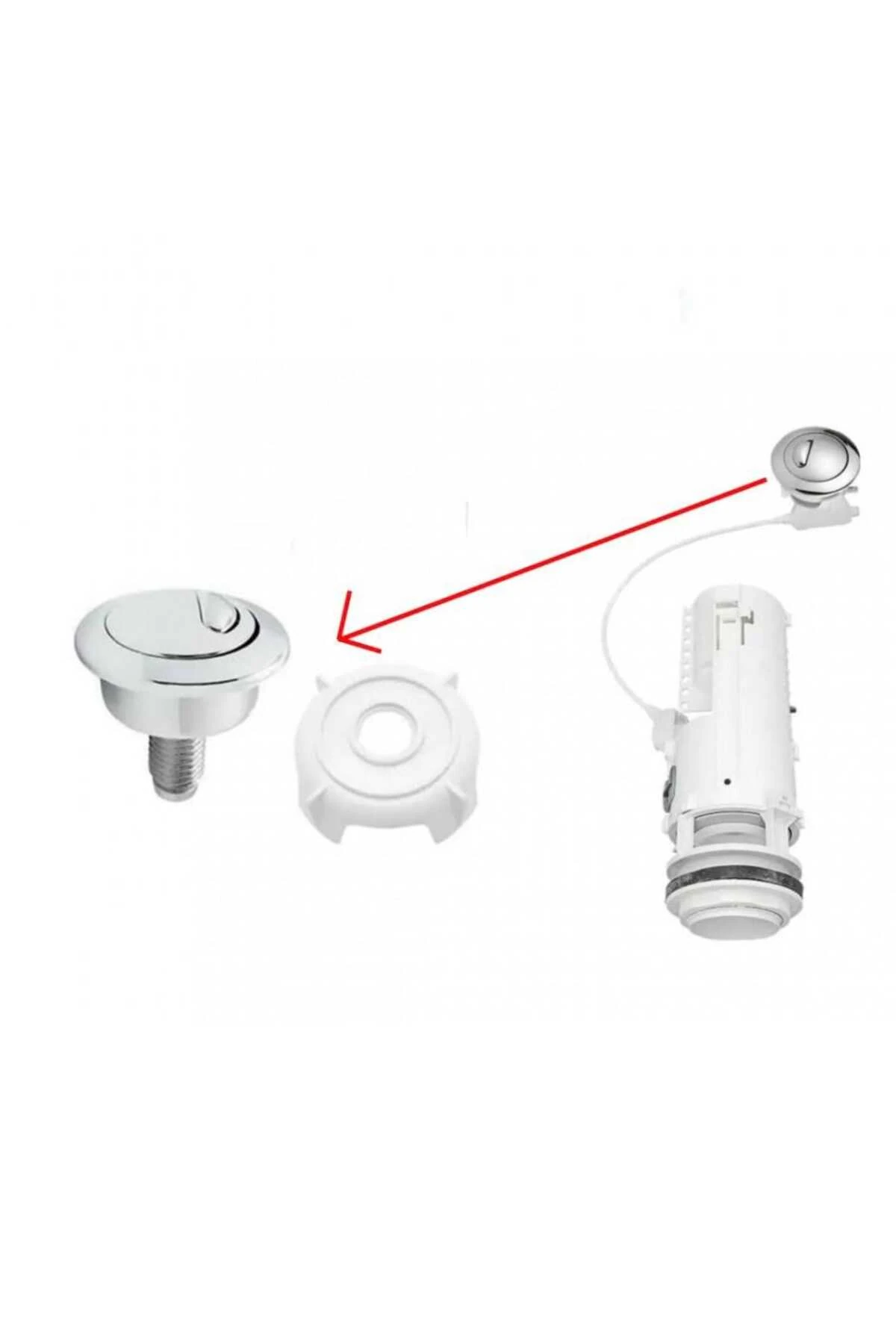 Serel Vitra Uyumlu Klozet Rezervuar Basma Buton Düğmesi