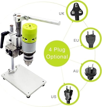 Mini Matkap Pres Tezgahı Elektrikli Tezgah Delme Makinesi Chuck 1.5-10MM 100W Küçük Tezgah Matkap Dıy Saf Alüminyum Küçük Tezgah Matkap Yüksek Hassasiyetli Youmaxe