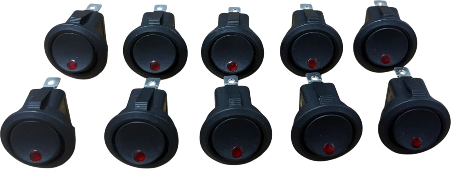 0-1 Yuvarlak Kırmızı Nokta Işıklı Düğme 10 Adet Fiyatıdır