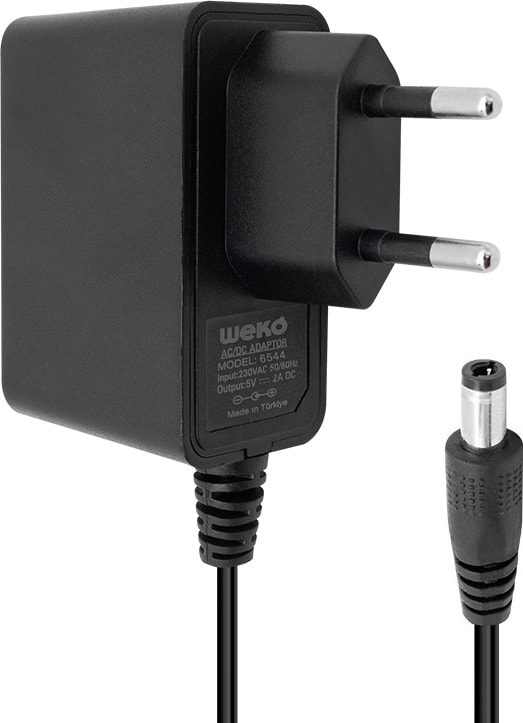 5 Volt - 2 Amper - 10 Watt 5.5*2.5 Uçlu Yerli Üretim Plastik Kasa Priz Tipi Adaptör