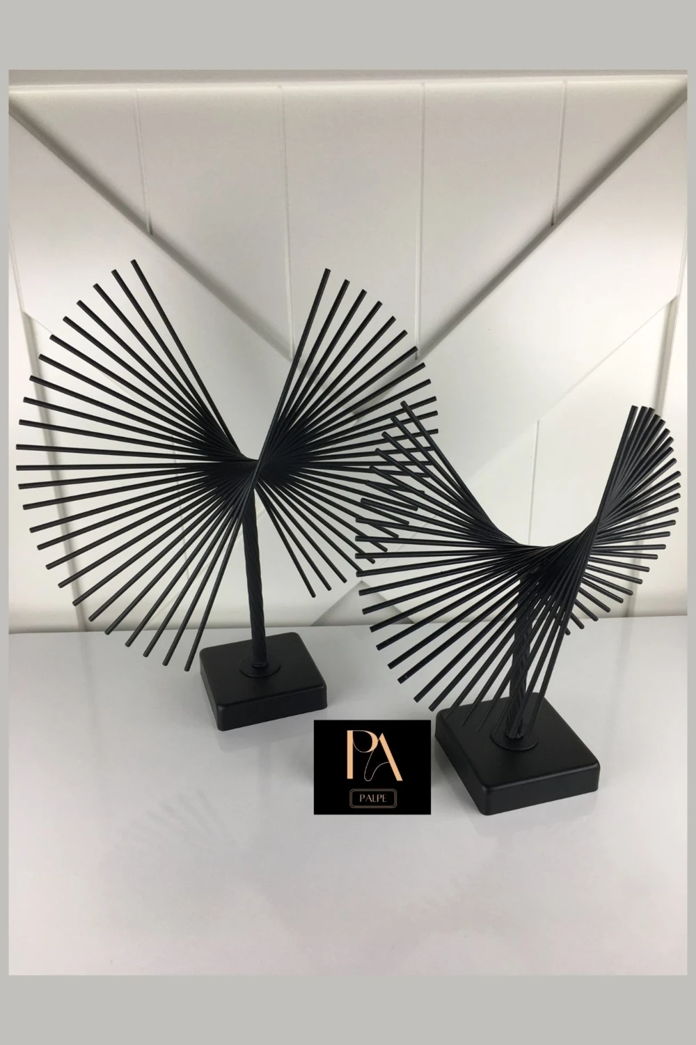 Siyah Kirpi 2'li Takım Metal Biblo Obje Ev Aksesuar Masa Konsol Orta Sehpa Dresuar Salon Ofis Dekor