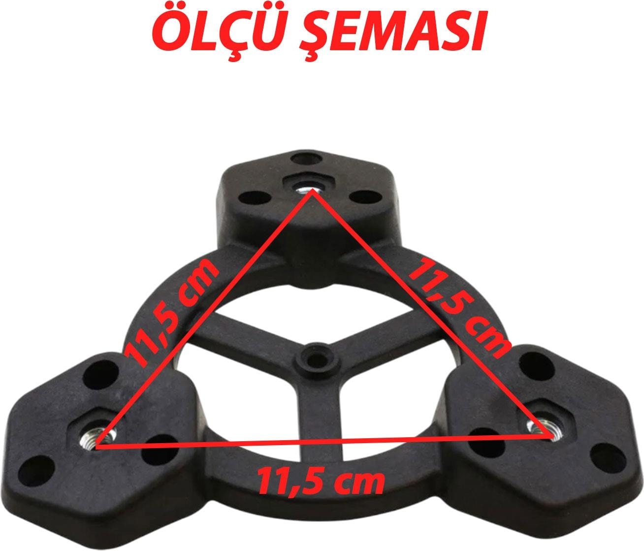3 Adet Açılı Üçlü Sehpa Bağlantı Aparatı Zigon Puf Tabure Mobilya Masa Ayağı Ayak Takma Tabanı