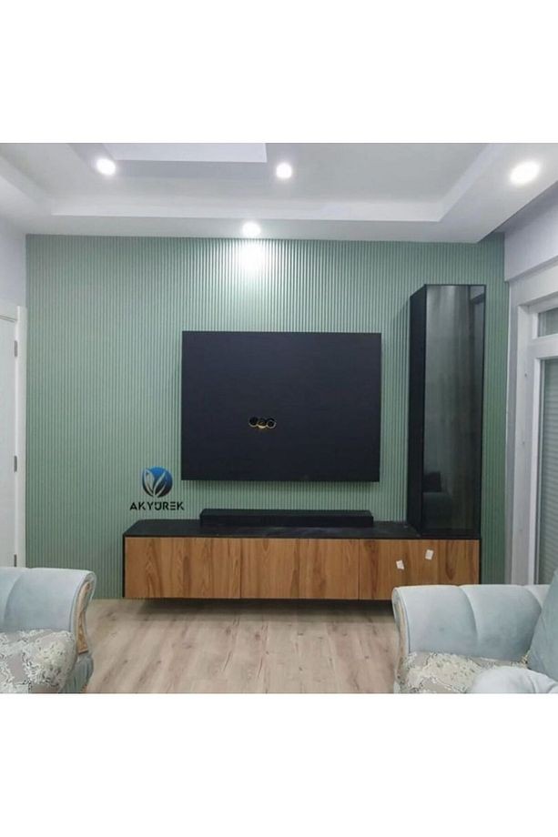 AKYÜREK STORE LB 2200 Y MODEL SU YEŞİL RENK DEKOR PROFİL DUVAR KAPLAMA LAMBRİ PANEL