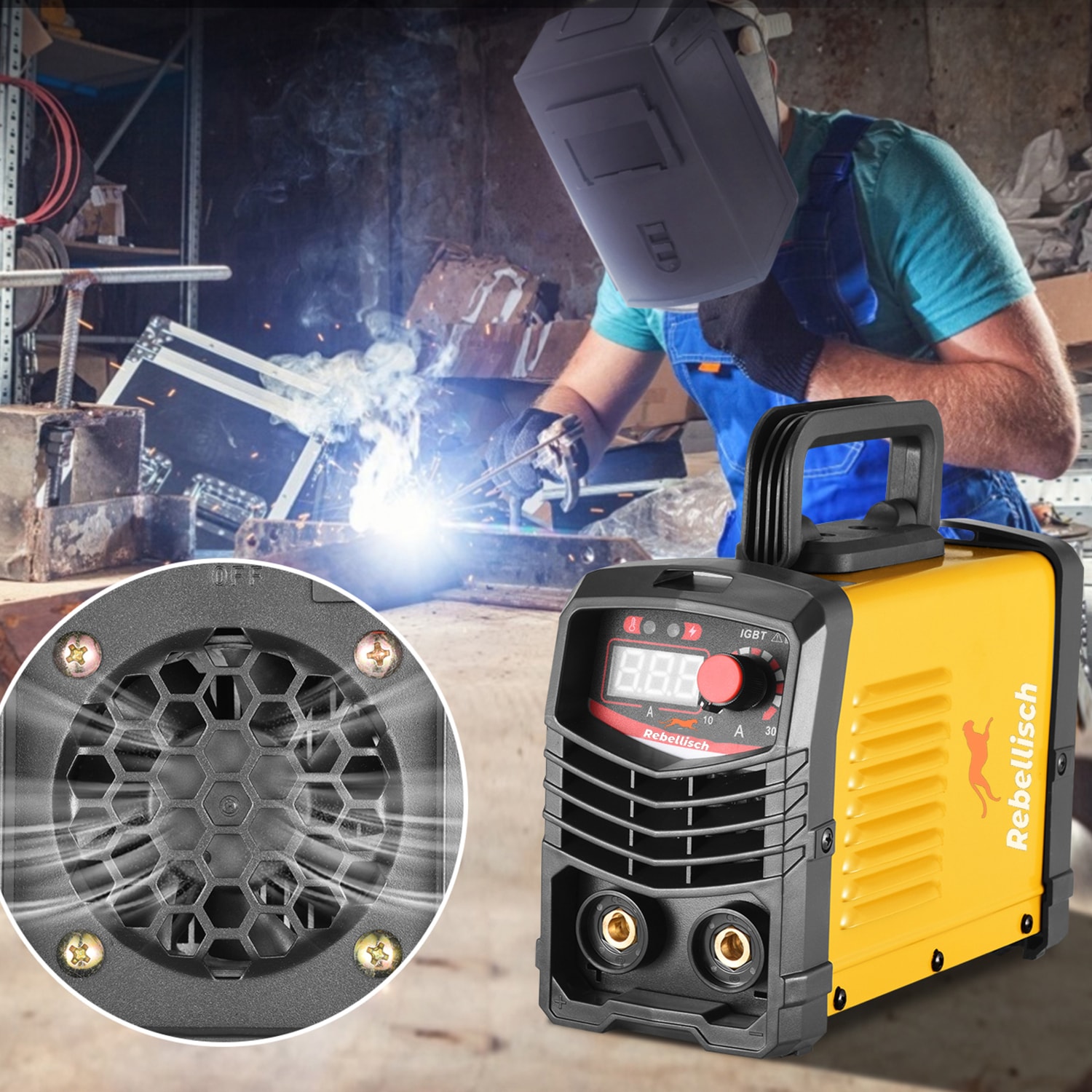 Germany Welding Series Çift Kartlı 200 Amper Profesyonel Dijital Göstergeli Inverter Kaynak Makinesi