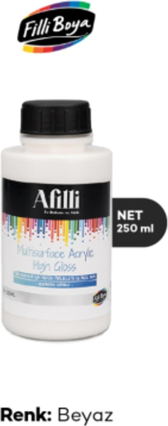 Afilli Multisurface Akrilik Parlak 250 ml Beyaz