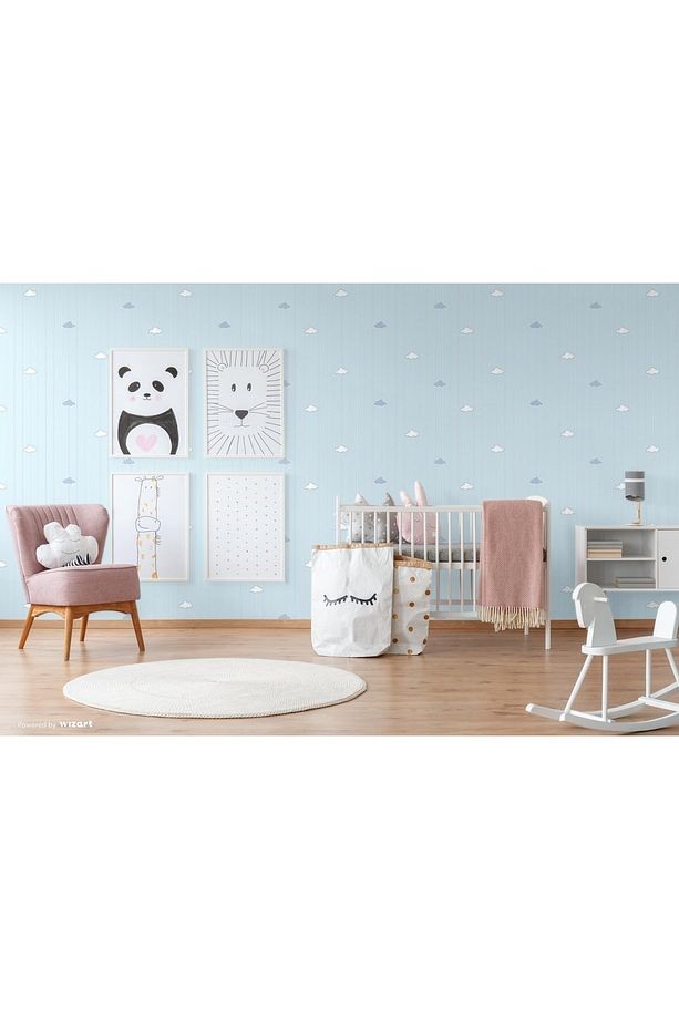 Adakids 8916-2 Genç Çocuk Bulutlu Desenli Duvar Kağıdı