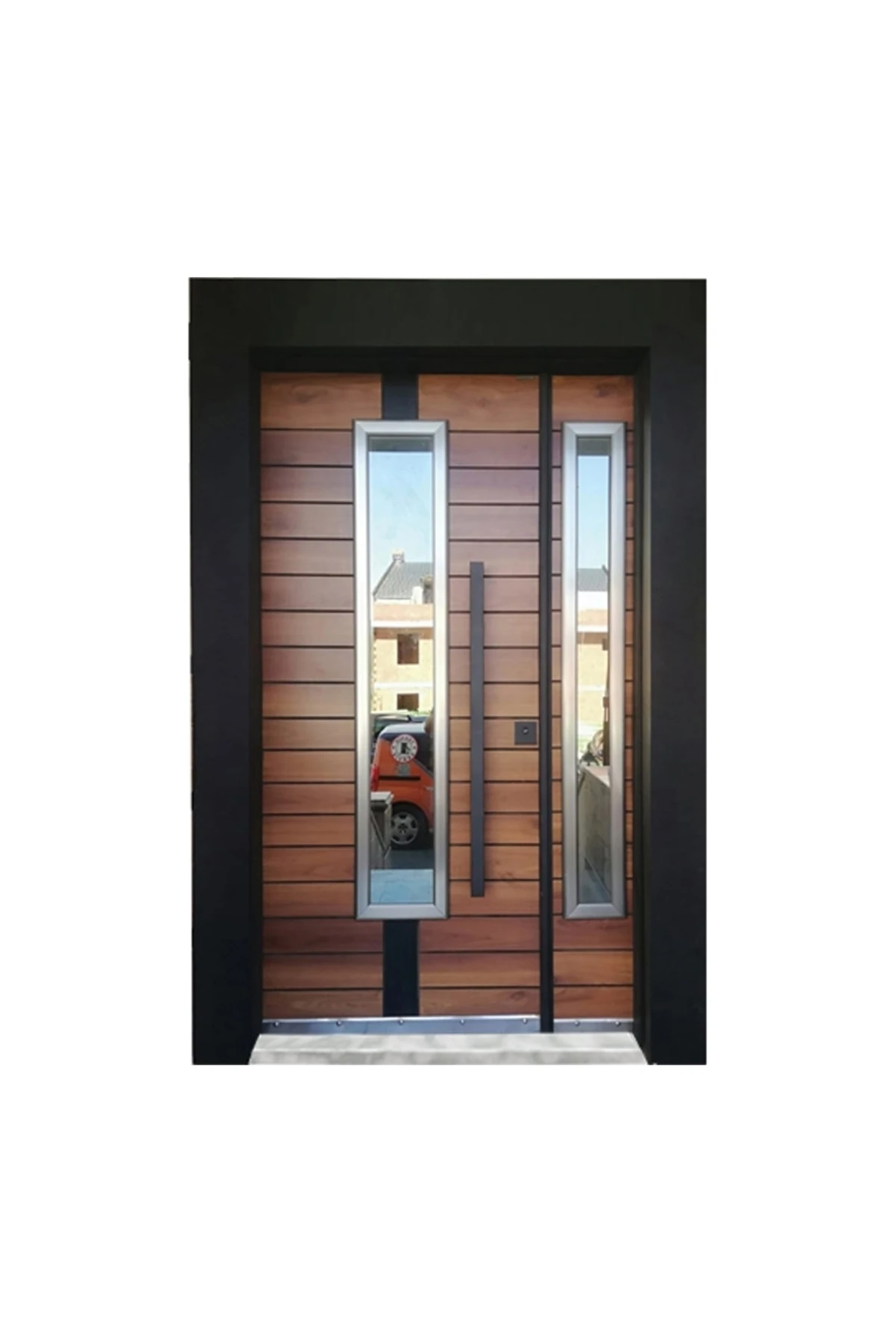 0150 Ahşap Apartman Kapısı, Villa Kapıları, Dış Mekana Uygun