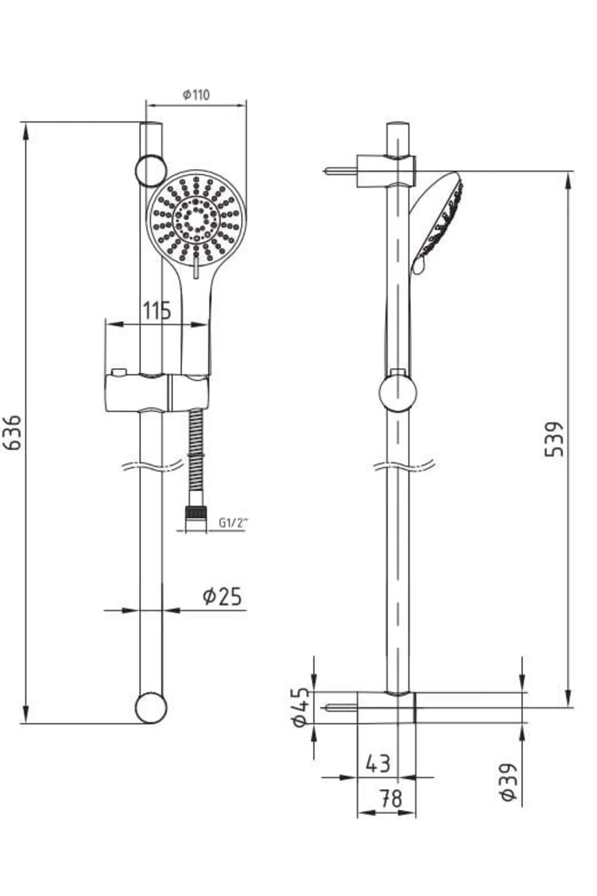 Myra Banyo Bataryası + ECA Logica Sürgülü Duş Seti Üst Takımı