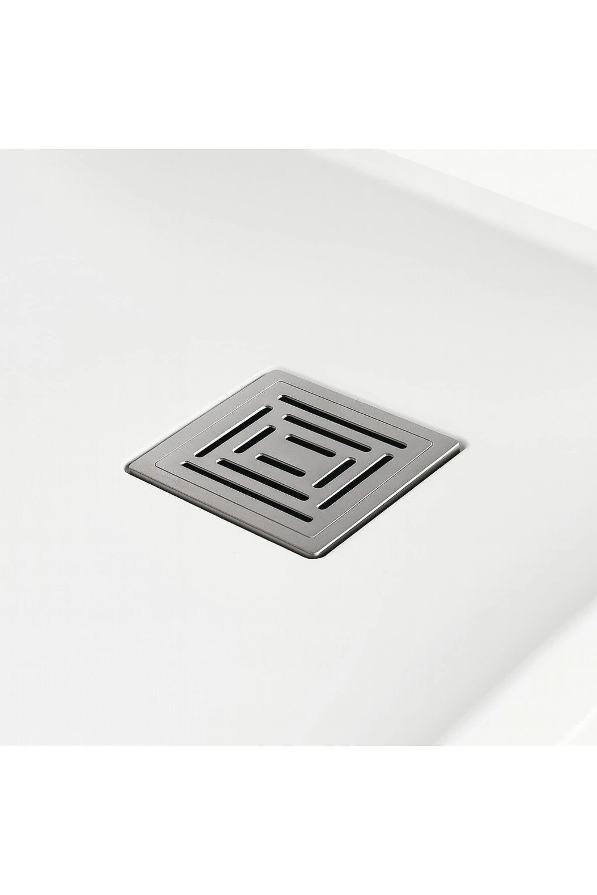 V-Flow Kare 59980061000 Duş Kanalı, Yandan Sifon, 10x10 cm, DK 800, Mat Krom