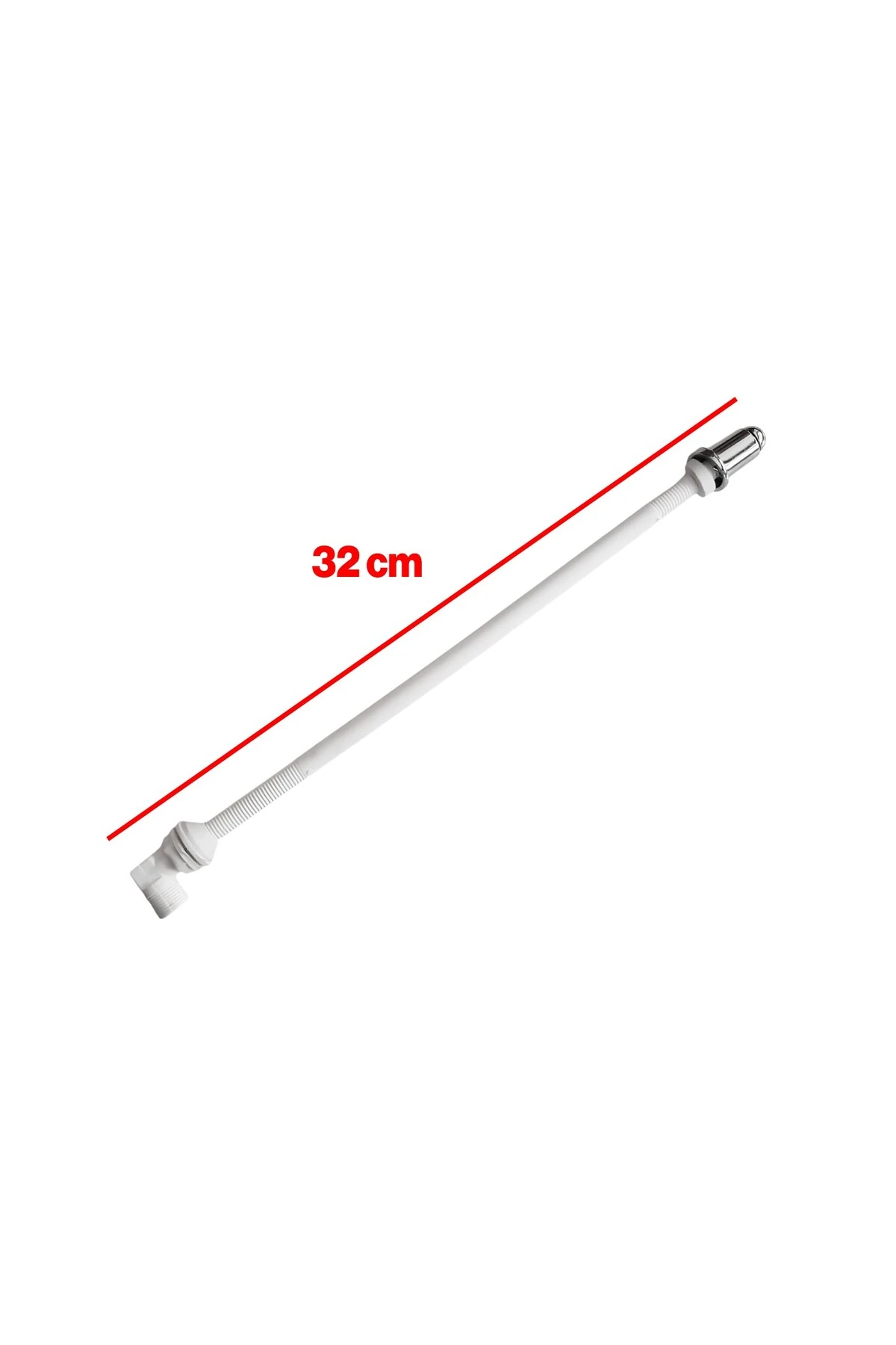 Uzun Klozet Tuvalet Taharet Çubuğu 32 cm Plastik Borulu Ayarlanabilir Kısaltılabilir U Tipli Montaj