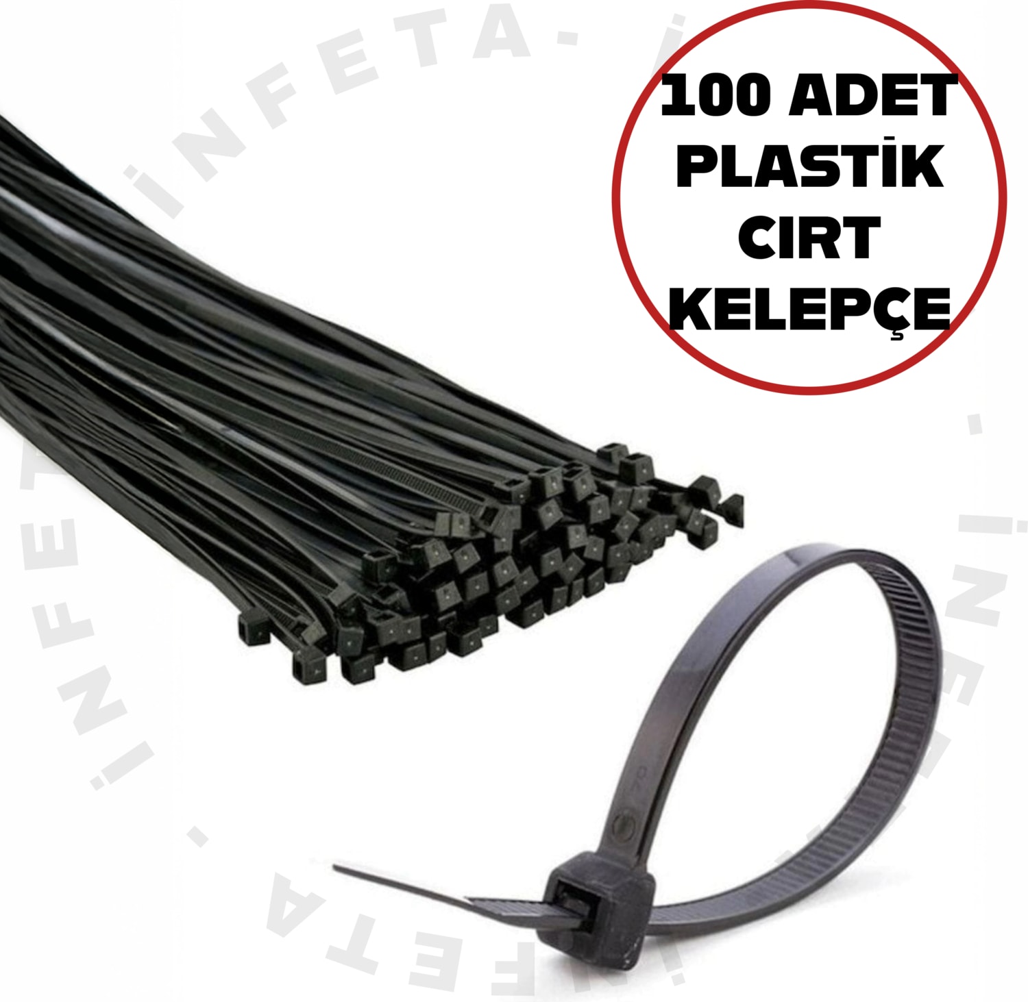 100 Adet 15 cm Siyah Elektrik Kablosu Kablo Bağı Cırt Klips Plastik Kelepçe Cırt Cırt Kelepçe